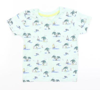 Additional front view of Primark Baby Blue Basic T-Shirt, size 12-18, Months - Islands