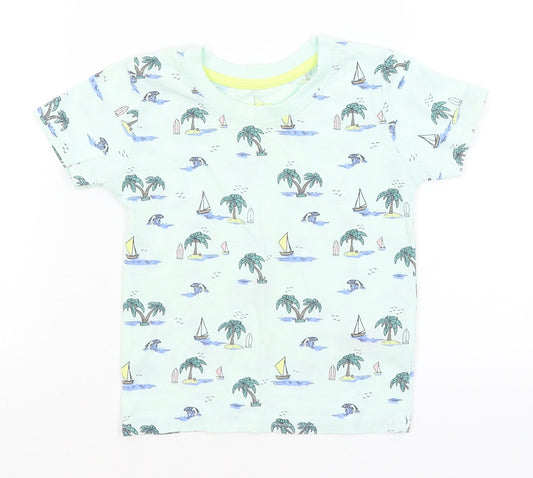 Primark Baby Blue   Basic T-Shirt Size 12-18 Months  - Islands