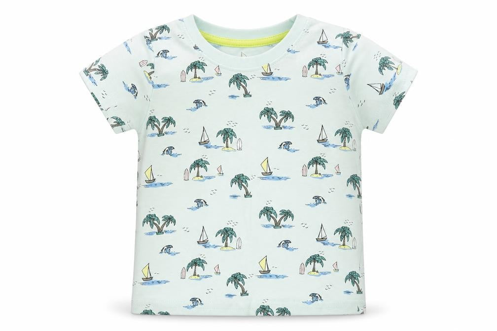 Primark Baby Blue   Basic T-Shirt Size 12-18 Months  - Islands