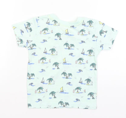 Back view of Primark Baby Blue Basic T-Shirt, size 12-18, Months - Islands