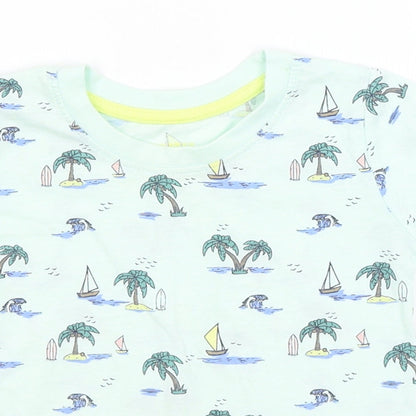 Close-up detail of Primark Baby Blue Basic T-Shirt, size 12-18, Months - Islands