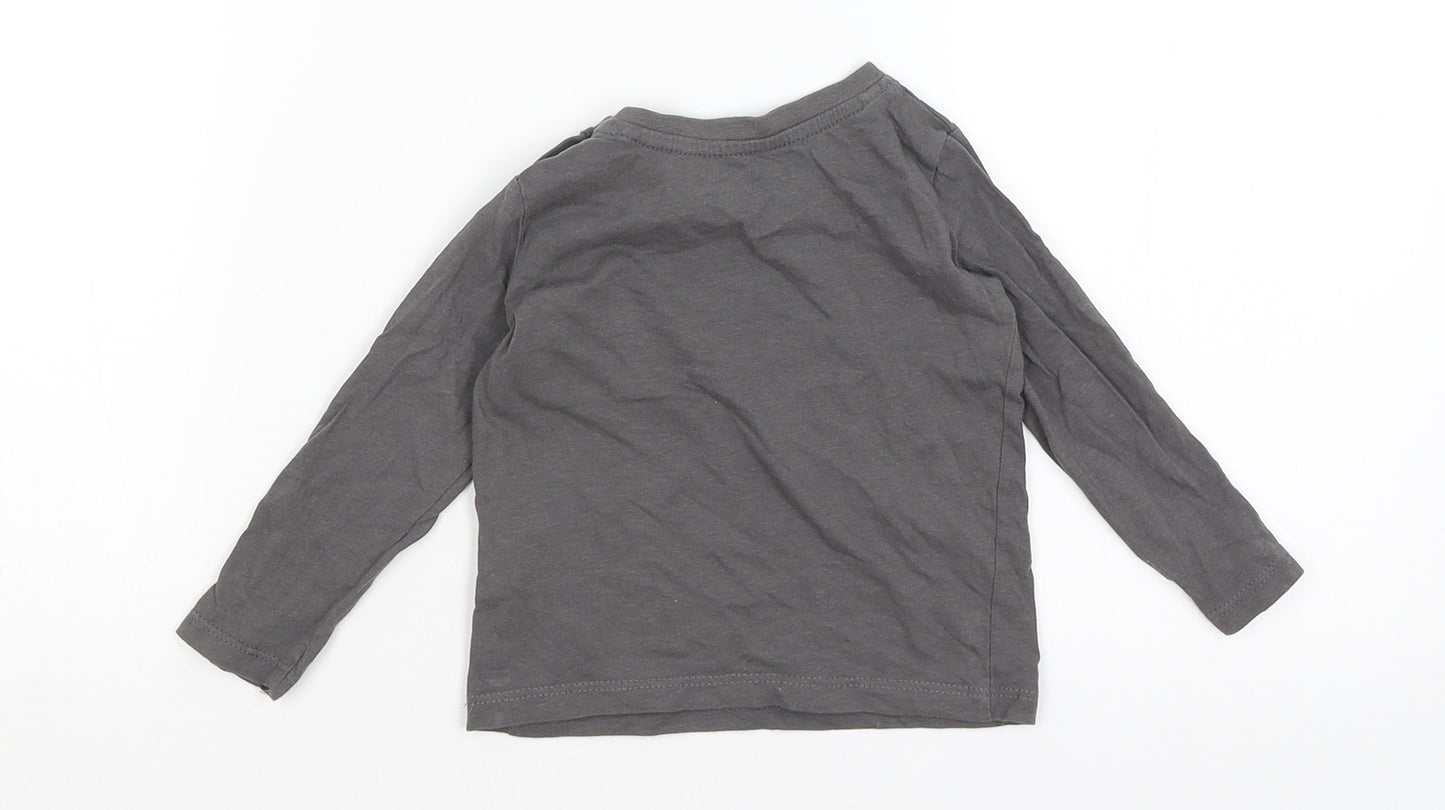 Lupilu Baby Grey   Basic T-Shirt Size 9-12 Months