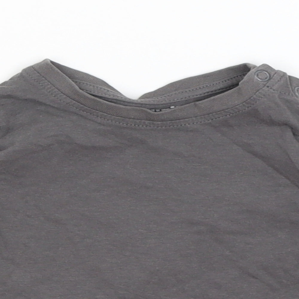 Lupilu Baby Grey   Basic T-Shirt Size 9-12 Months