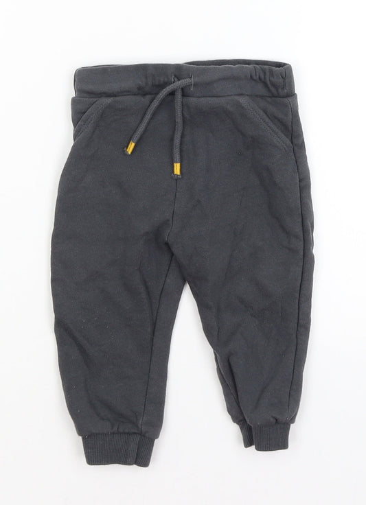 F&F Baby Grey   Jogger Trousers Size 9-12 Months