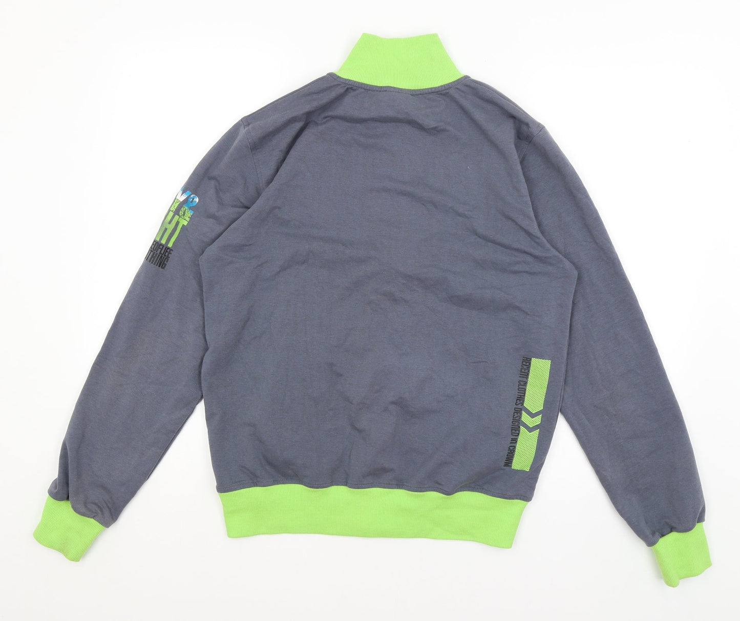 Cromns Mens Grey   Full Zip Jumper Size M