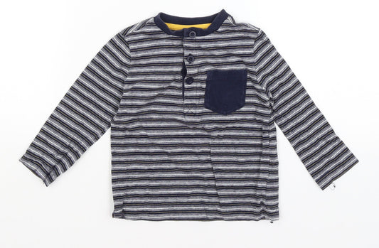 F&F Baby Blue Striped  Basic T-Shirt Size 12-18 Months