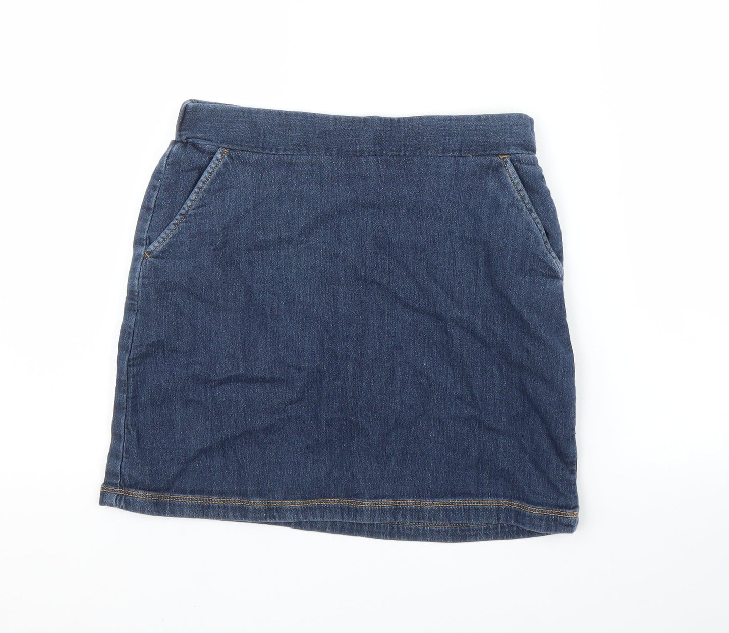 Lands' End Girls Blue  Denim A-Line Skirt Size 11 Years