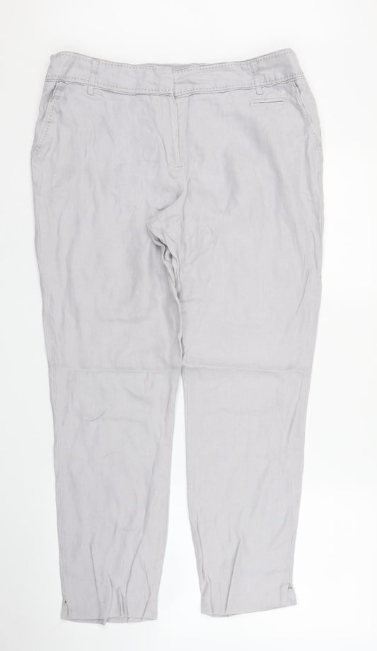 Savida Womens Grey   Pedal Pusher Trousers Size 14 L25 in