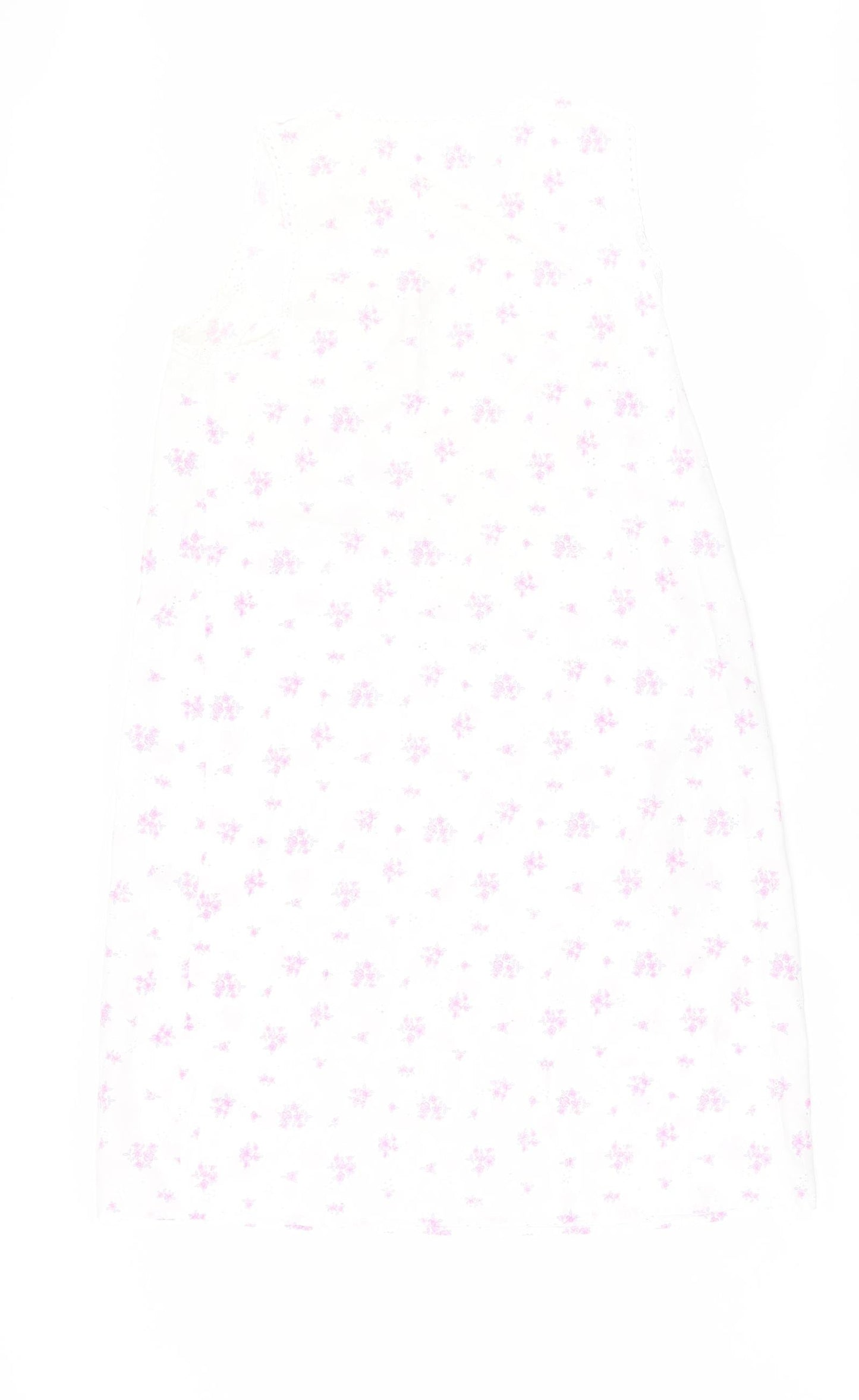 Marks and Spencer Womens White Floral  Top Dress Size 14