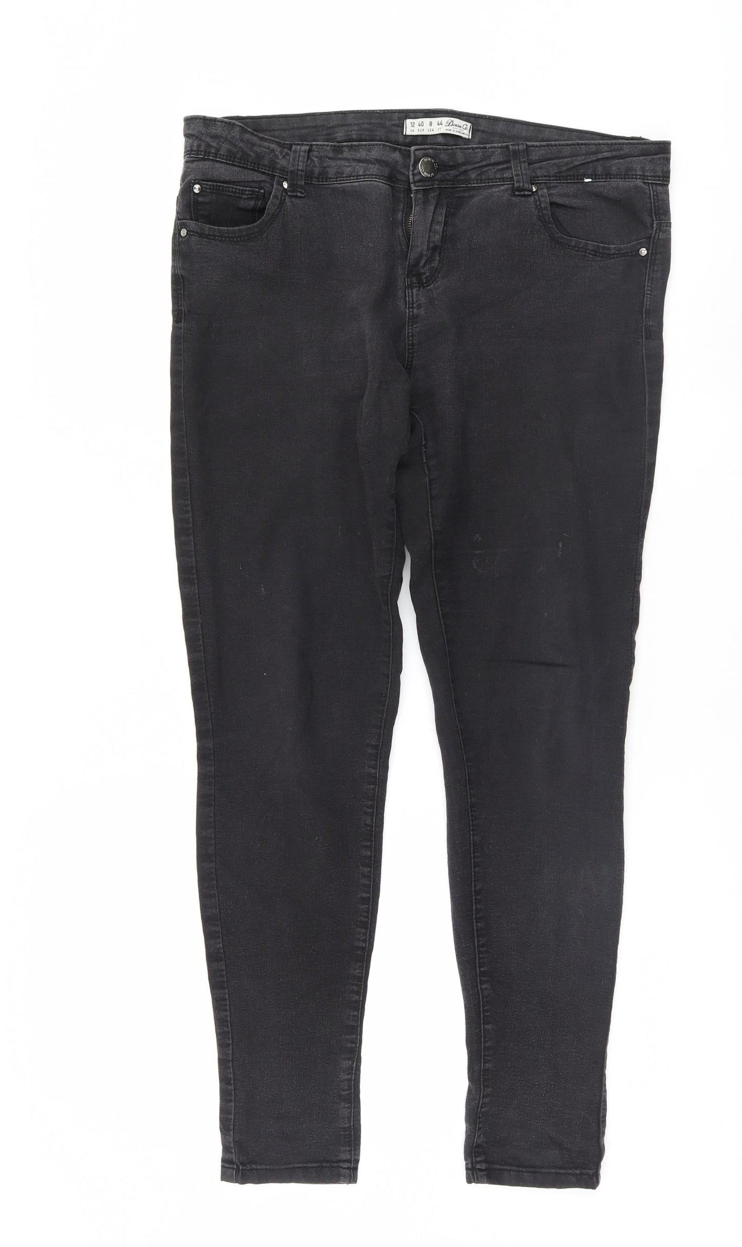 Denim and co Womens Black   Skinny Jeans Size 12 L28.5 in