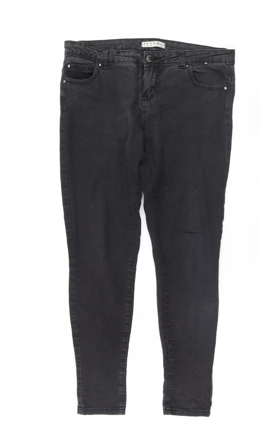 Denim and co Womens Black   Skinny Jeans Size 12 L28.5 in