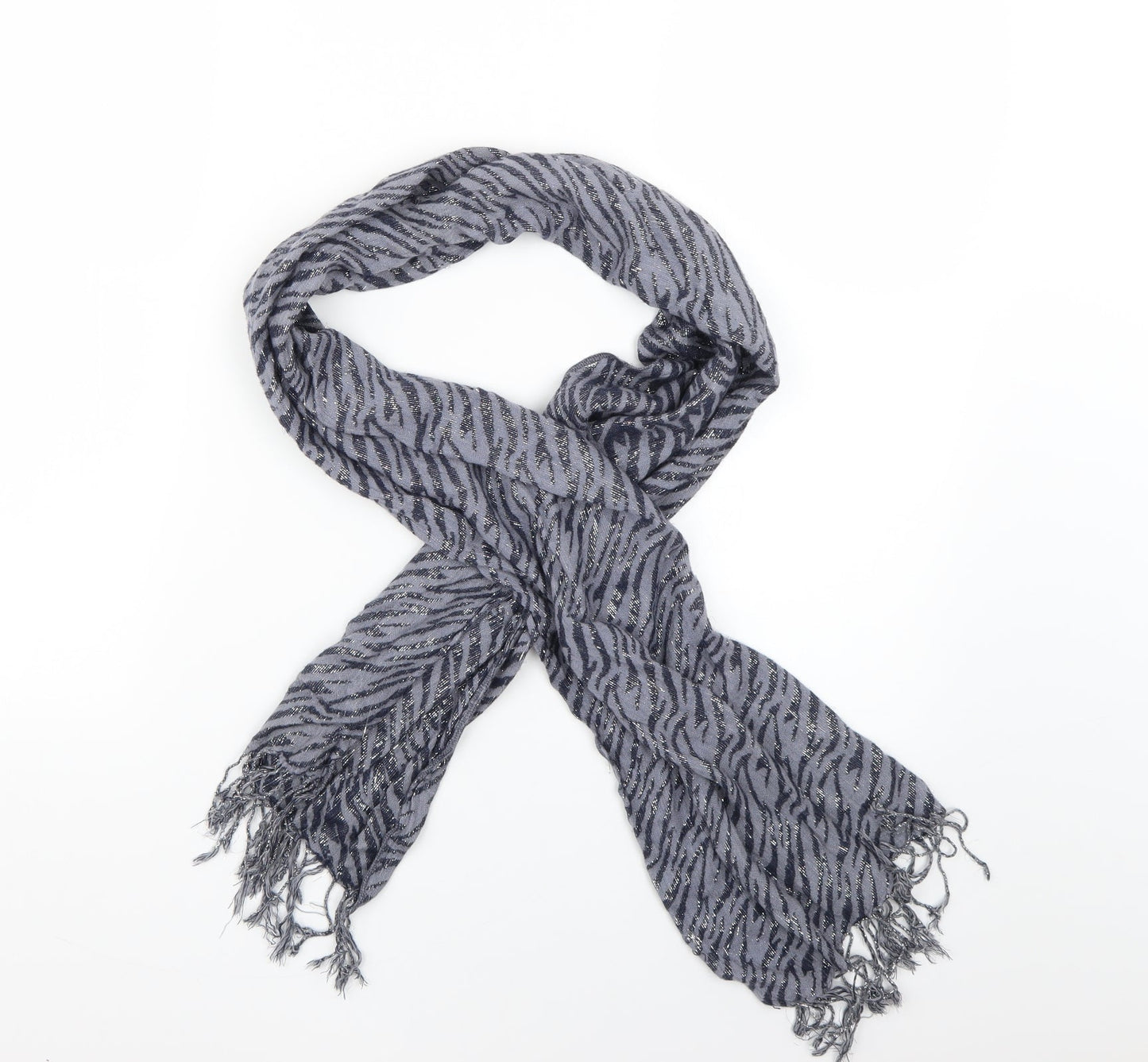 Preworn Womens Grey Animal Print   Scarf
