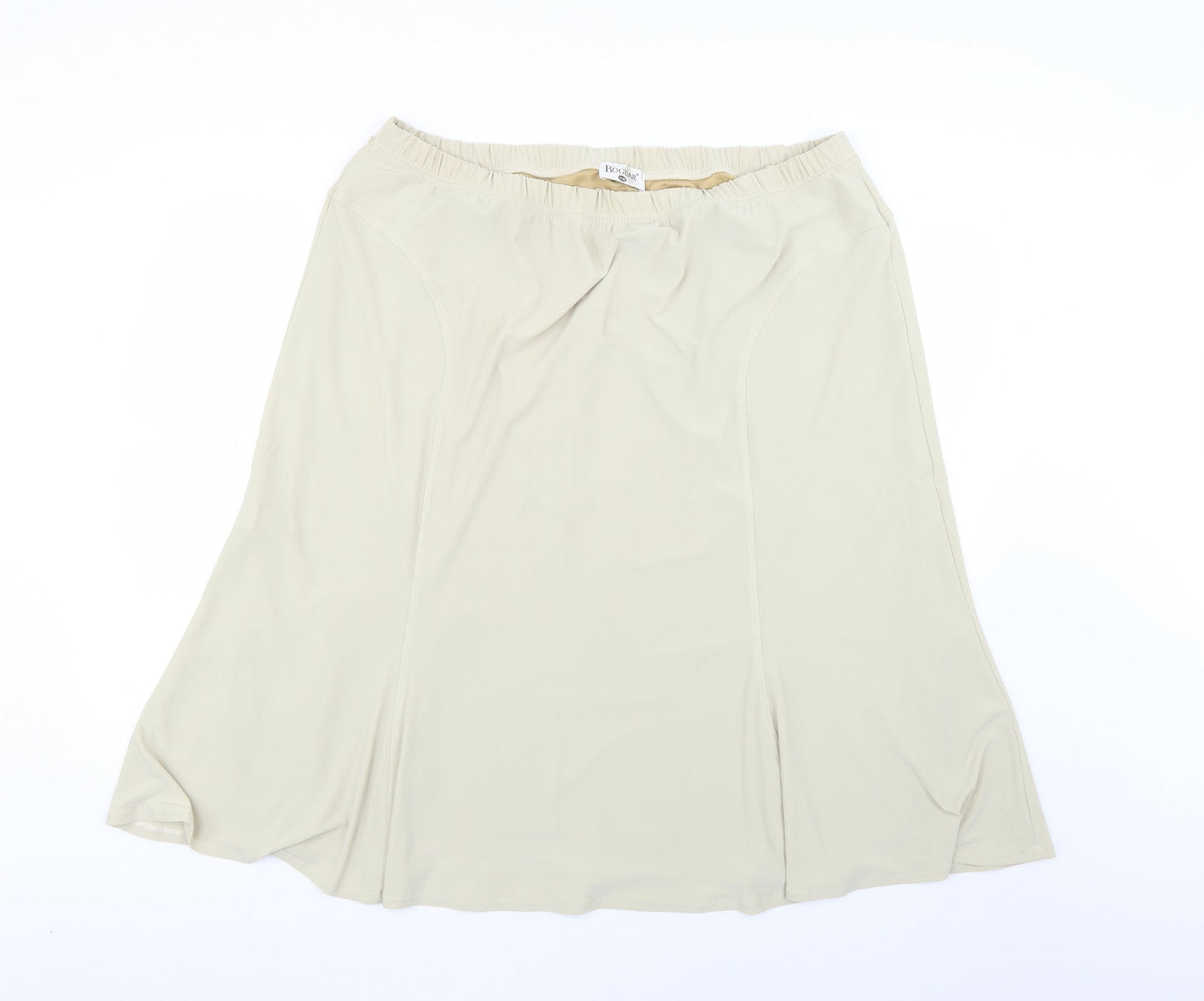 baguar Womens Beige   Flare Skirt Size S