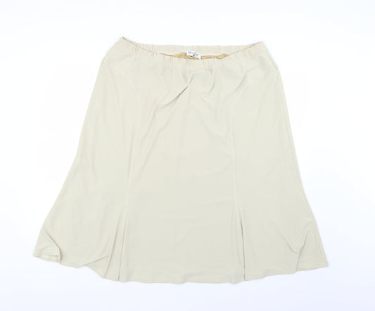baguar Womens Beige   Flare Skirt Size S