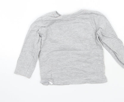 Back view of Primark girls’ grey basic t-shirt, size 12-18, months