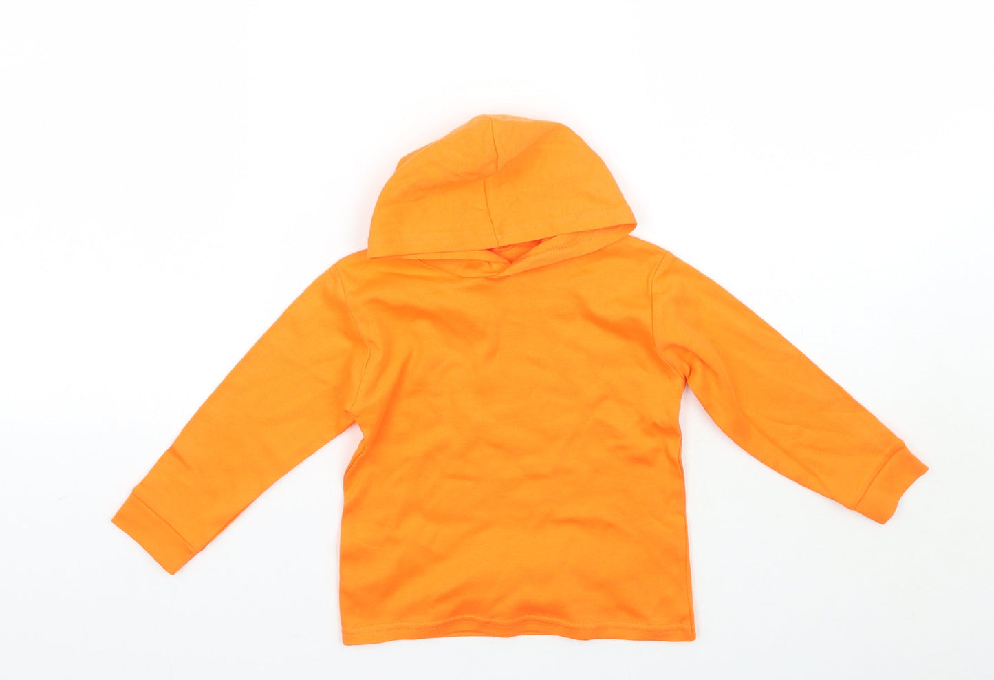 Preworn Boys Orange   Pullover Hoodie Size 2 Years
