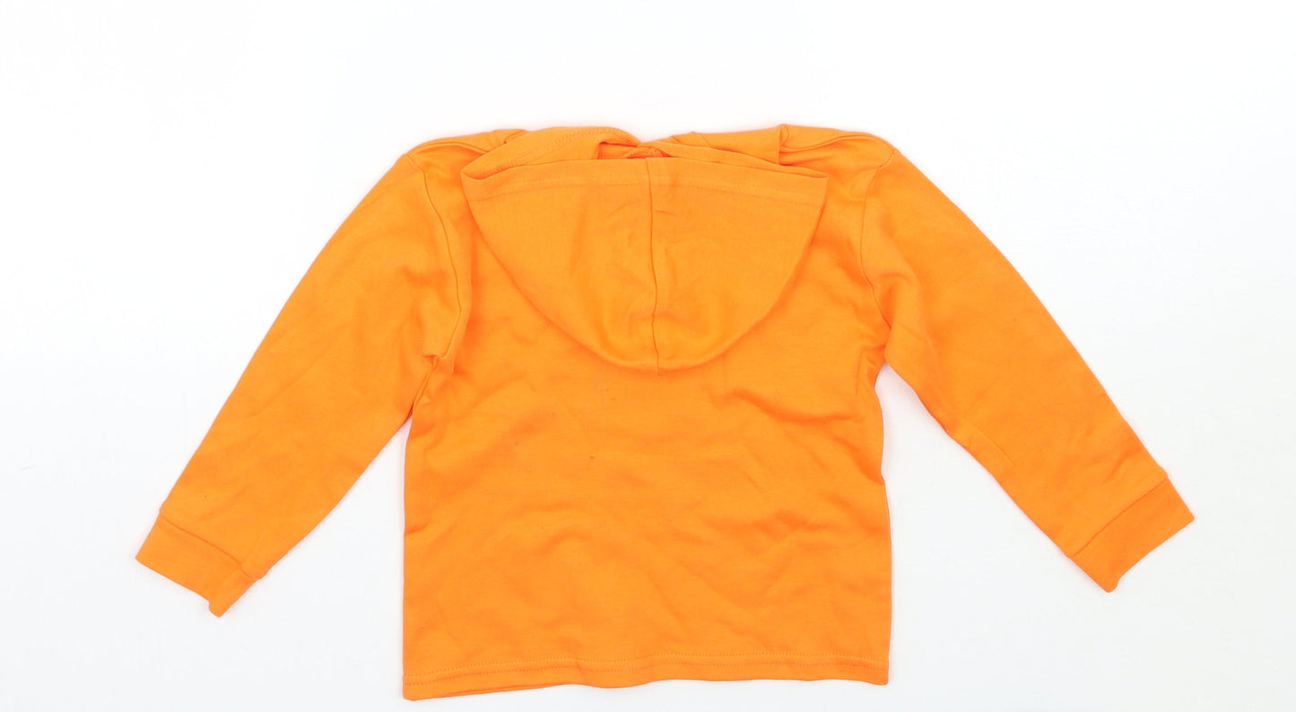 Preworn Boys Orange   Pullover Hoodie Size 2 Years