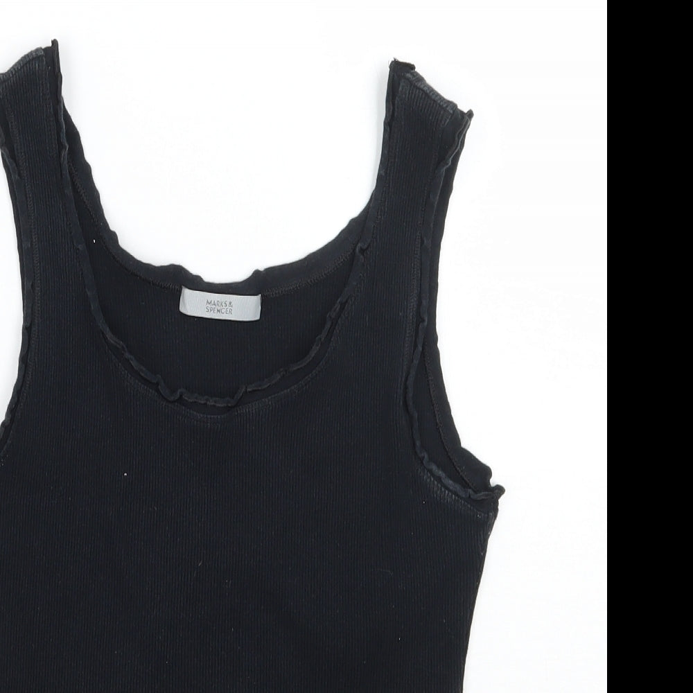 Marks and Spencer Womens Black   Basic Tank Size 12