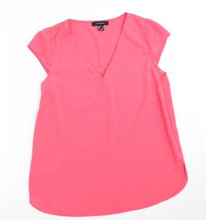 Additional front view of Atmosphere women’s orange basic blouse, size UK 12