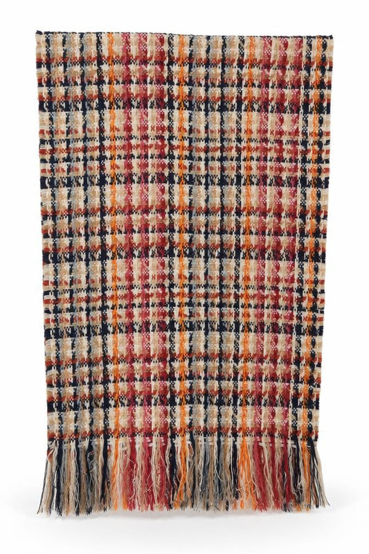 Accessorise Womens Orange Check   Shawl/Wrap