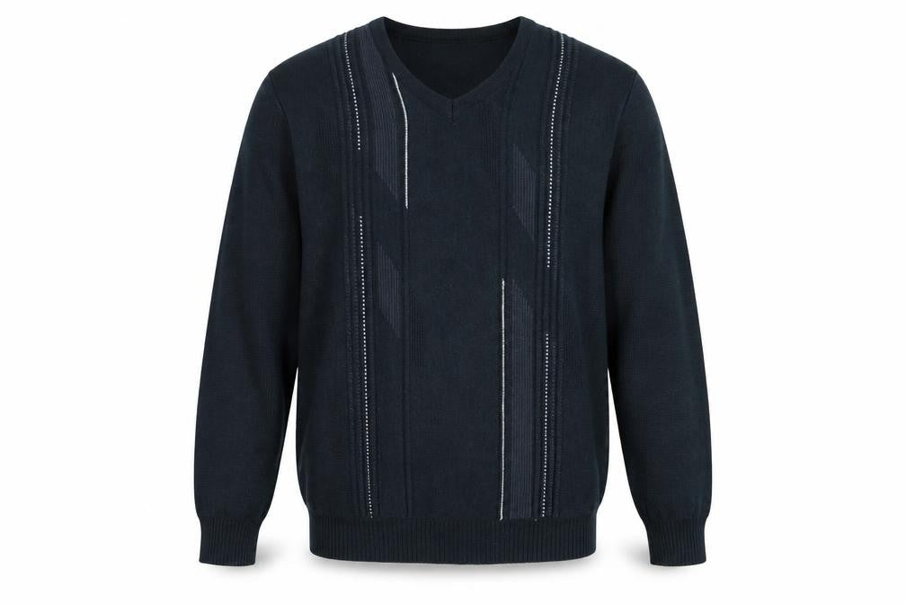 BHS Mens Green Striped  Pullover Jumper Size L