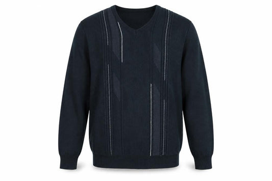 BHS Mens Green Striped  Pullover Jumper Size L