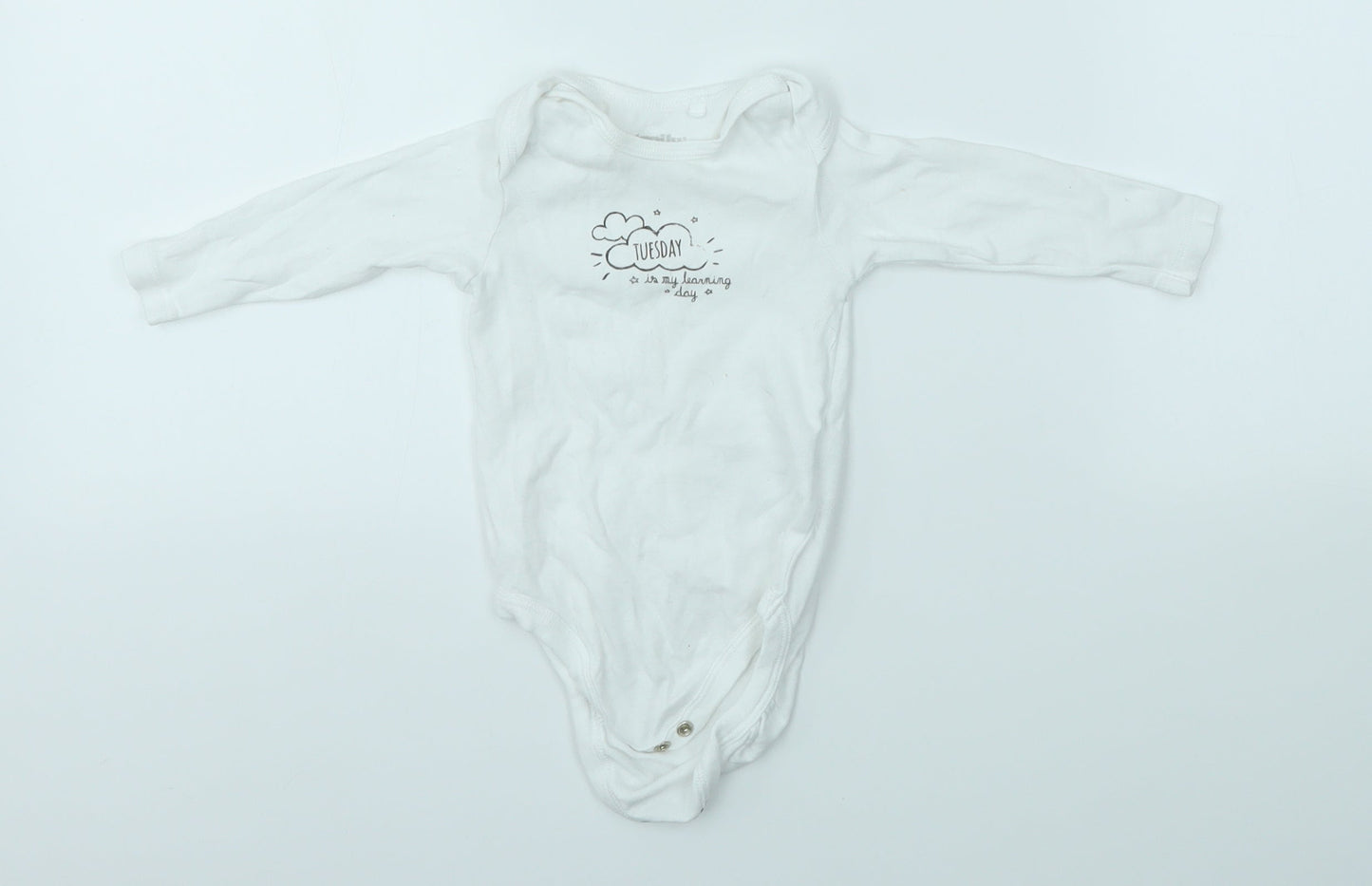 LUPILO Baby White   Babygrow One-Piece Size 3-6 Months