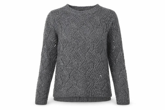 Front view of Atmosphere women’s grey jumper, size UK 6