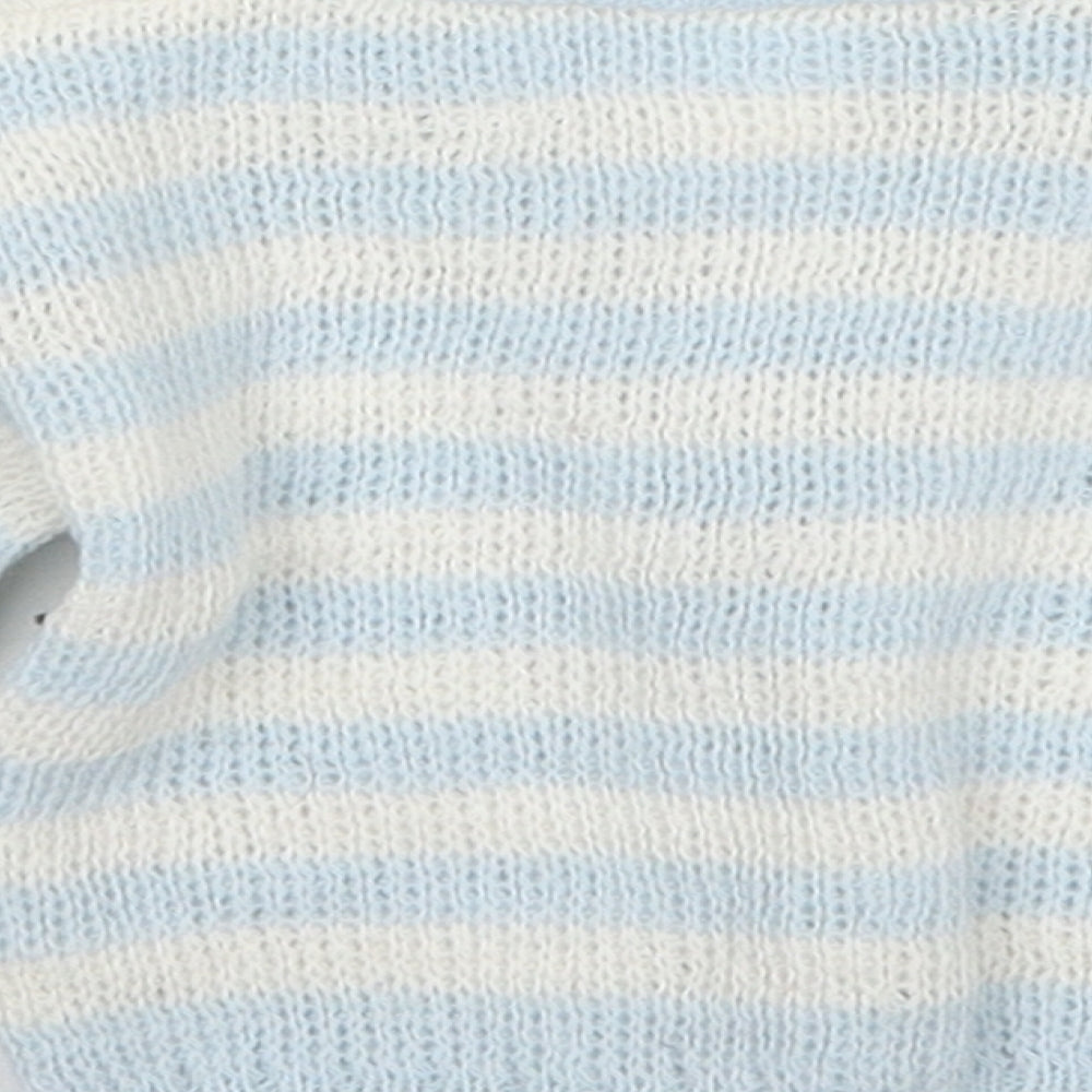 Preworn Boys Multicoloured Striped  Cardigan Jumper Size 6-9 Months