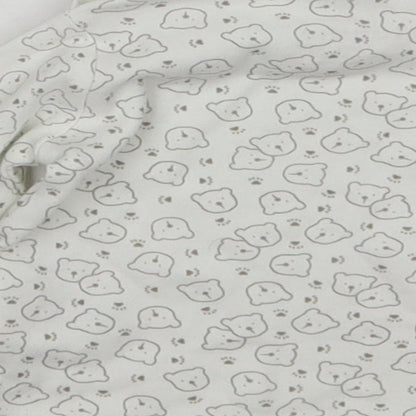 Brand and care label for Lupilu Baby White Animal Print Basic T-Shirt, size 3-6, Months