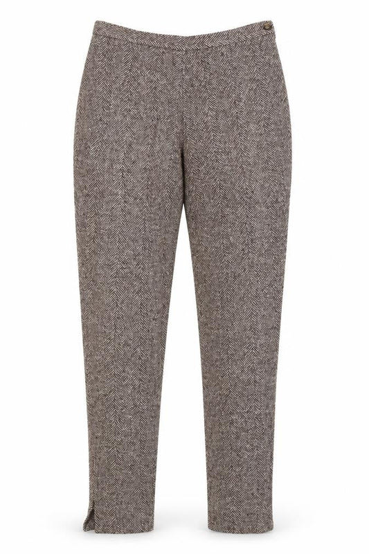 Javier Larrainzar Womens Brown Argyle/Diamond  Trousers  Size 10 L29 in