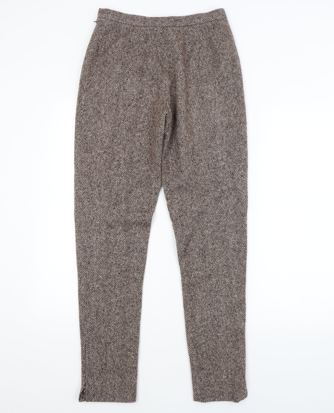 Javier Larrainzar Womens Brown Argyle/Diamond  Trousers  Size 10 L29 in