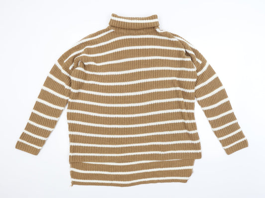 Preworn Womens Brown Striped  Pullover Jumper