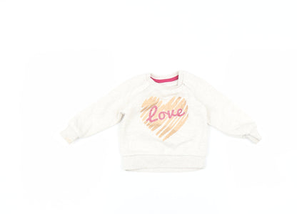 Additional front view of Primark Baby Beige jumper, size 9-12, Months - Love