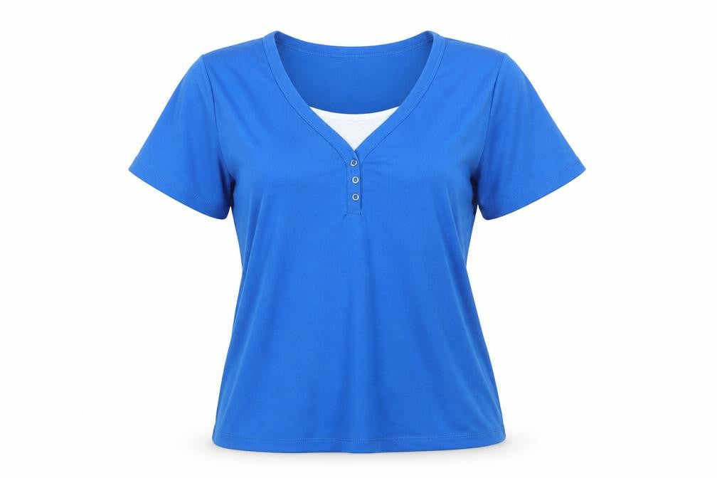 Ella J Womens Blue   Basic T-Shirt Size M