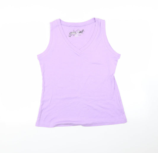 Ella j Womens Purple   Basic T-Shirt Size M