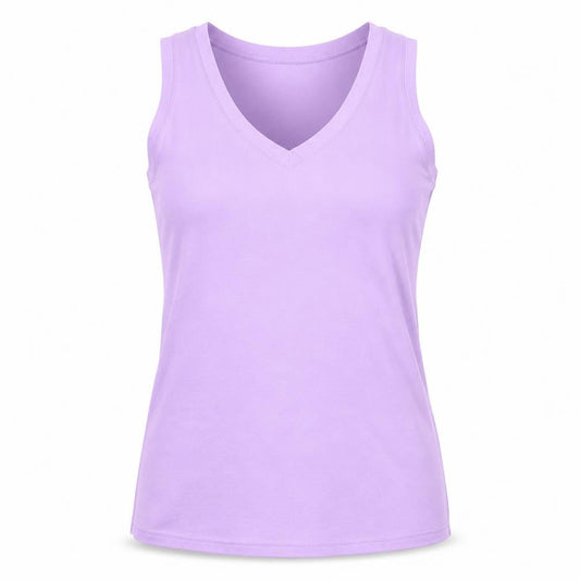 Front view of Ella j women’s purple basic t-shirt, size M