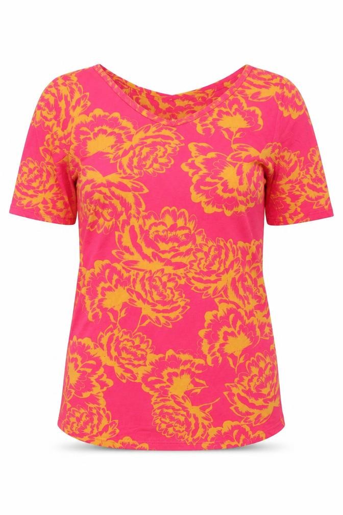 NEXT Womens Pink Floral  Basic T-Shirt Size 6