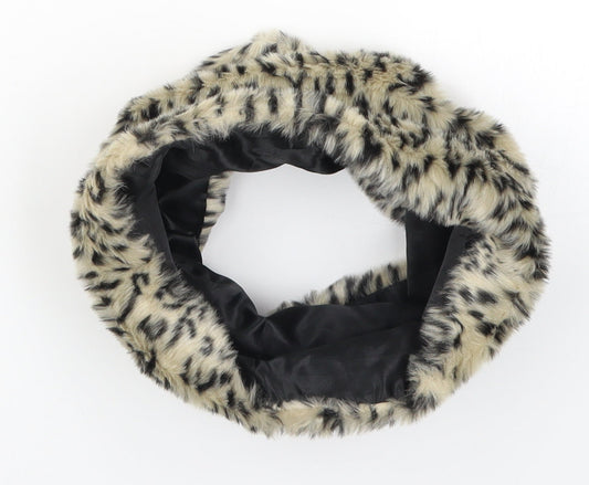 Miss Selfridge Womens Beige Animal Print   Scarf   - Snood