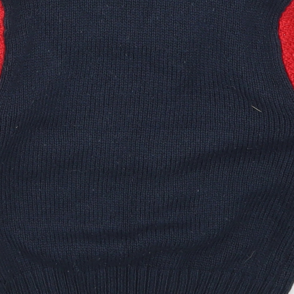 George Boys Blue  Knit Pullover Jumper Size 9-12 Months  - Santa