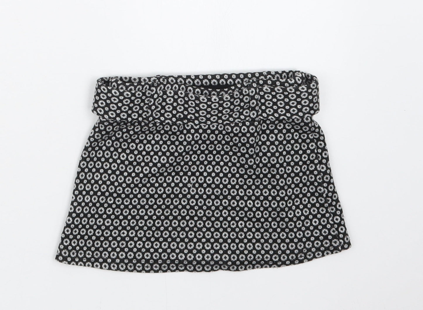 NEXT Girls Black Geometric  Straight & Pencil Skirt Size 6 Years