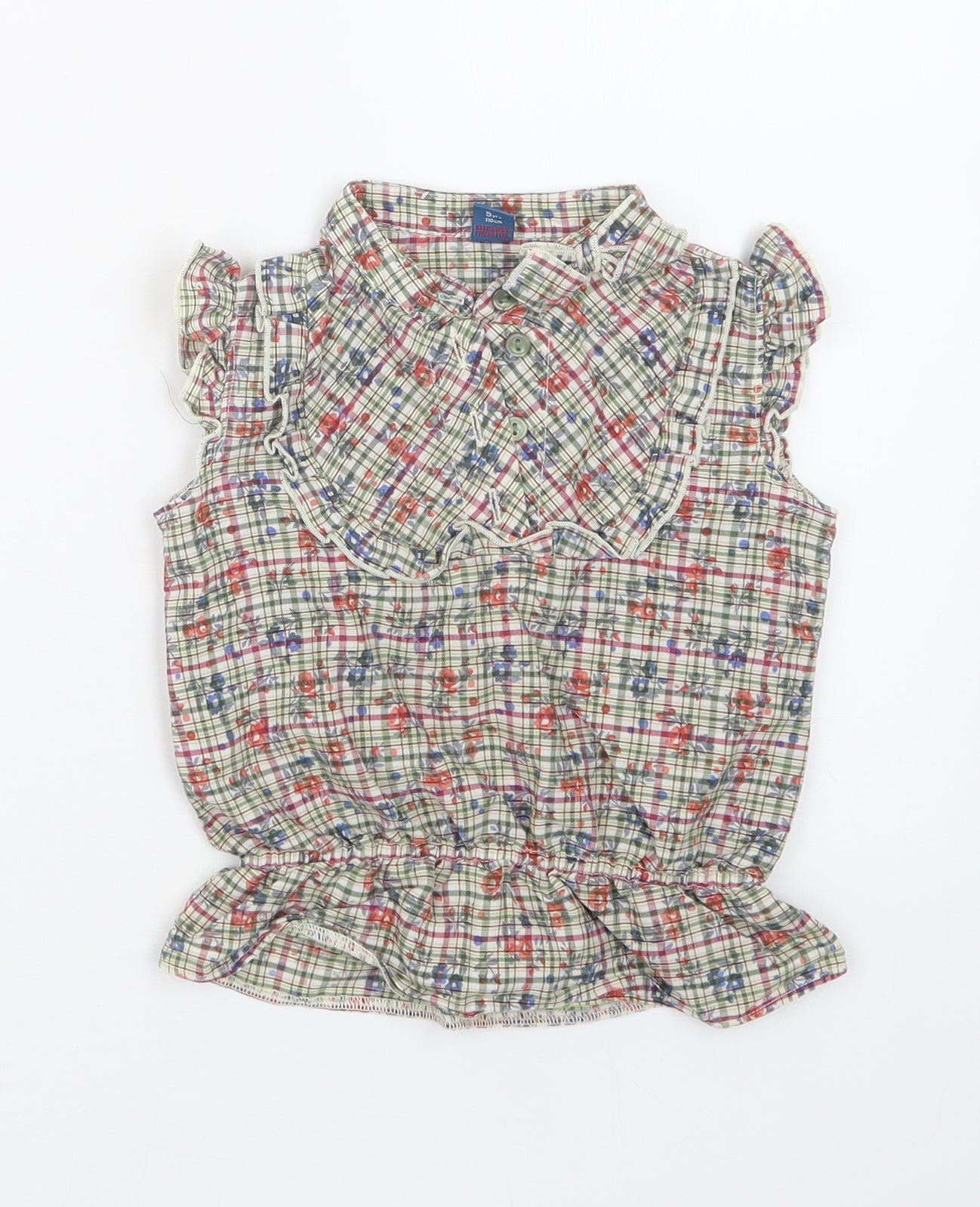 TU Girls Grey Geometric  Basic T-Shirt Size 5 Years
