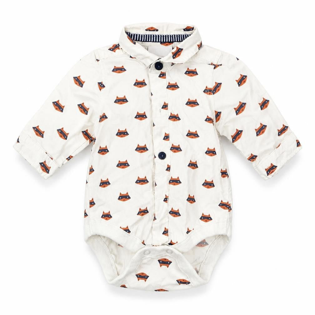 Next Boys White Geometric  Babygrow One-Piece Size Newborn