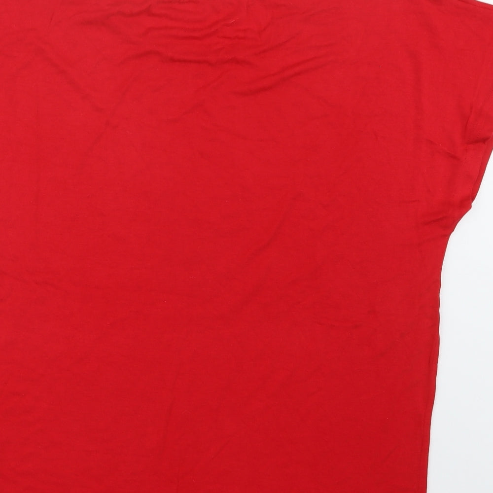 Preworn Womens Red   Basic T-Shirt Size 12