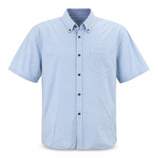 Greenwoods Mens Blue Check   Button-Up Size L