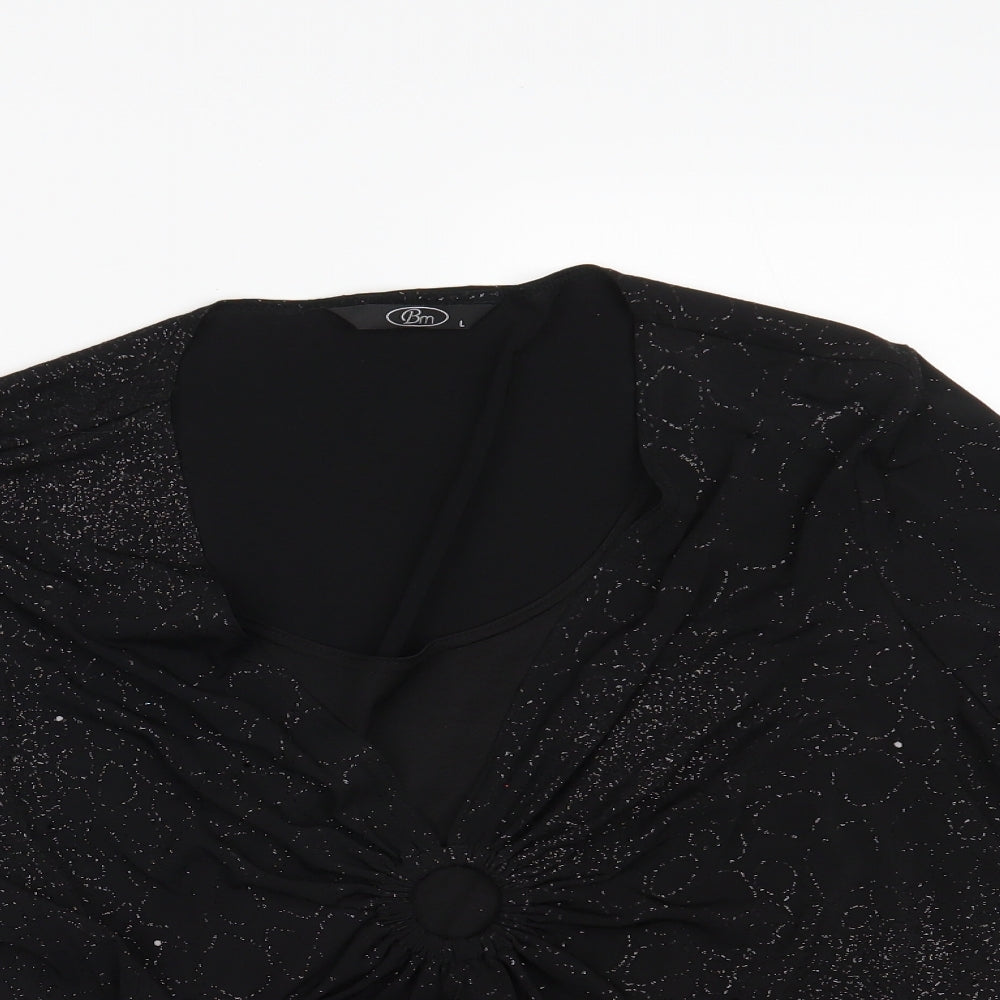 BM Womens Black   T-Shirt Dress  Size L