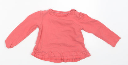 Additional front view of Tu girls’ pink basic t-shirt, size 12-18, months