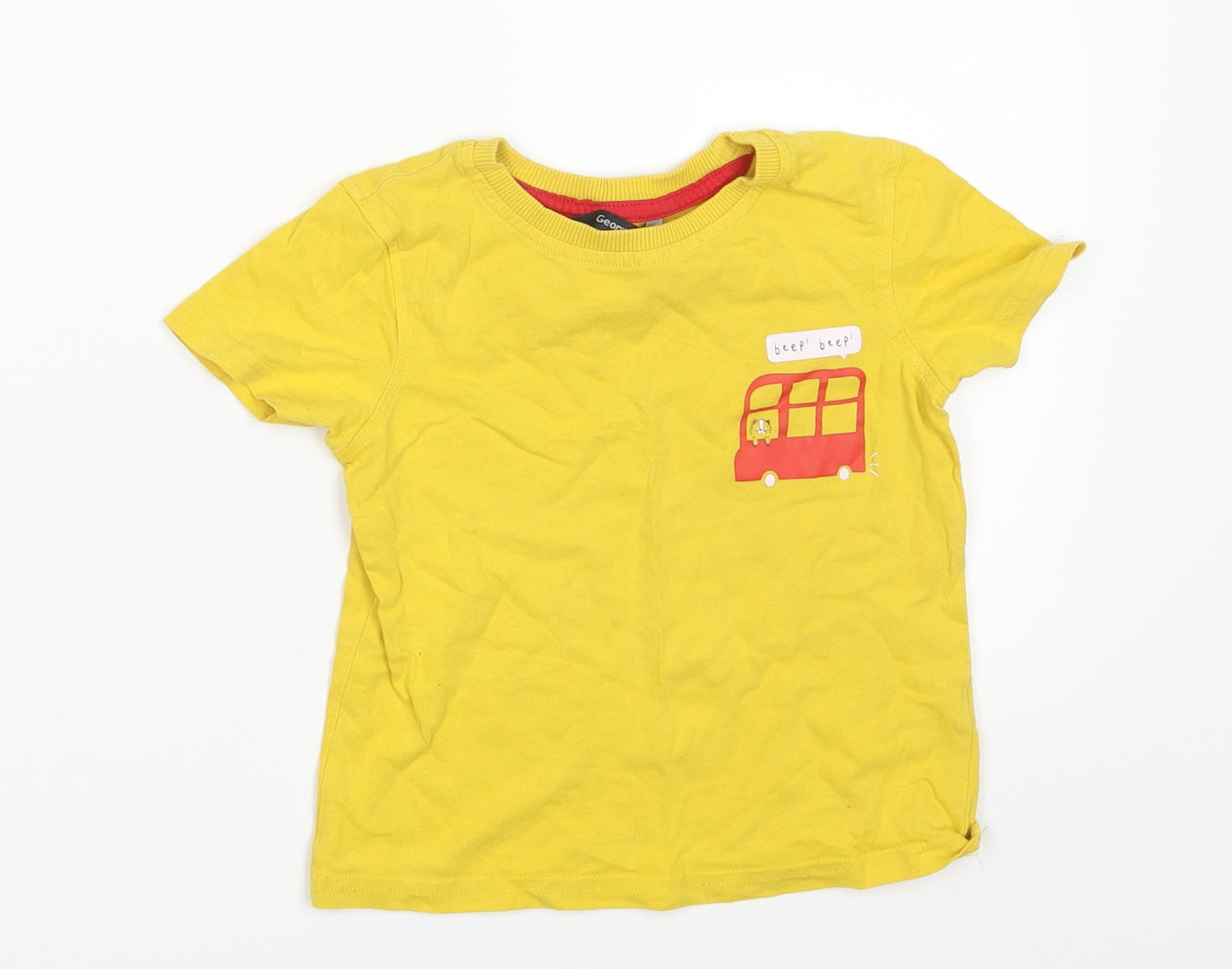 George Boys Yellow   Basic T-Shirt Size 24 Months
