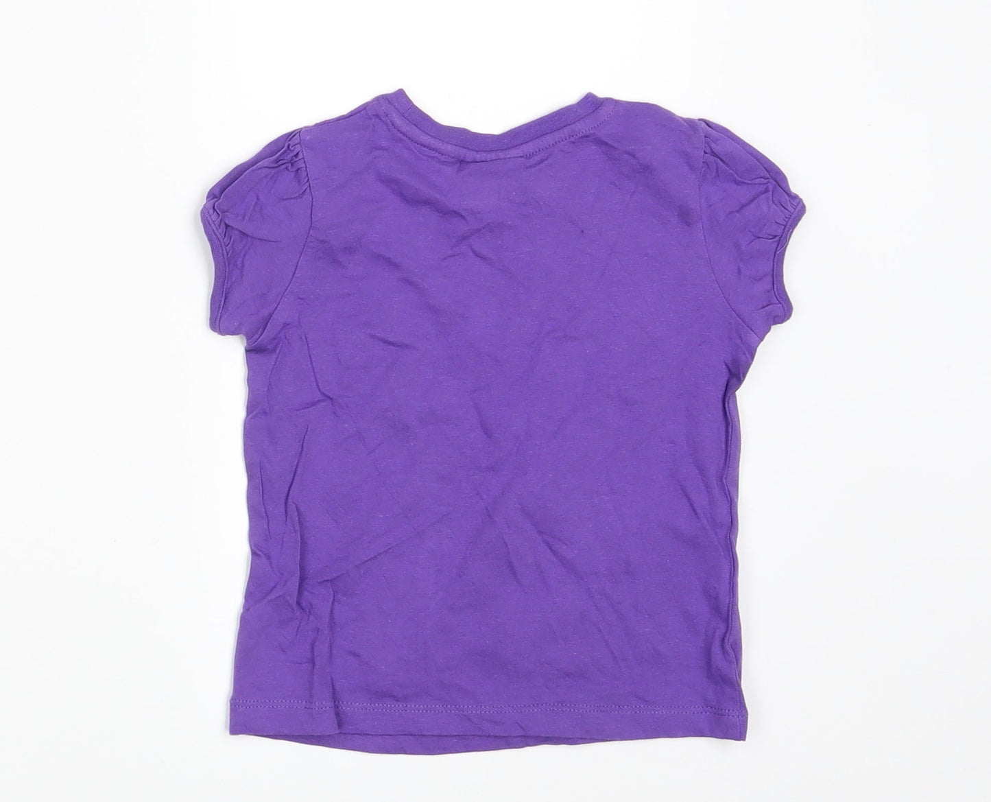 Disney Girls Purple   Basic T-Shirt Size 24 Months