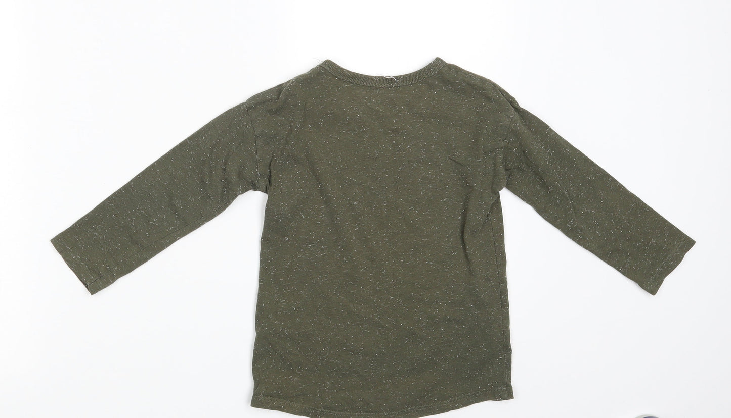 NEXT Girls Green Spotted  Basic T-Shirt Size 2-3 Years